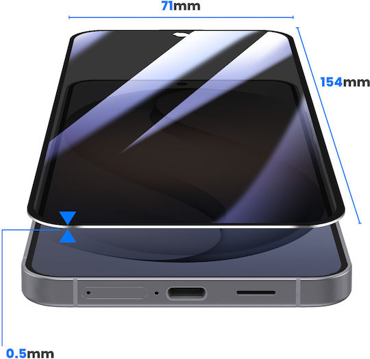 Avizar Screen Protector Galaxy S26 Plus Anti-spy 9h Tempered Glass Black