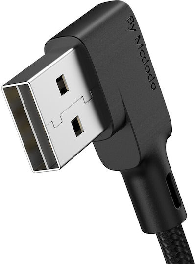 Mcdodo Abgewinkeltes USB Typ-C Kabel Spiral Feder Schnellladekabel mit LED