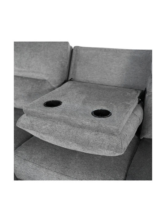 Synthia Ecksofa mit Linker Ecke & Stauraum Grau 246x159x97cm