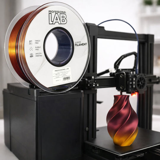 Filament Silk PLA Pentru Imprimantă 3D Profesional Lab 1 Kg 1.75 Mm Tricolor Roșu Galben Albastru