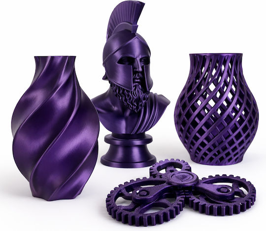 Silk PLA Филамент 3D Принтер Професионален Лаб 1 Kg 1.75 Mm Двуцветен Лилаво Черно