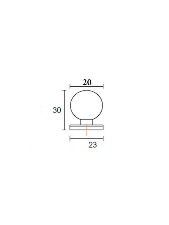 Import Hellas 6050 Knob Furniture made of Metallic Matt Nickel D22mm 6050 6050NM 1pcs