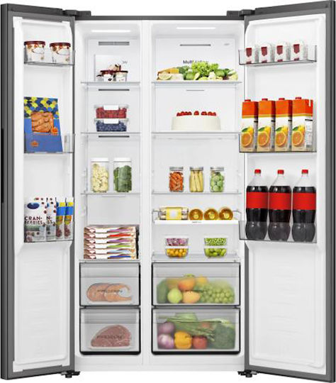 Side-by-Side Refrigerator 544lt Total NoFrost H178.6xW91.1xD61.5cm Black RS3P558NEFE