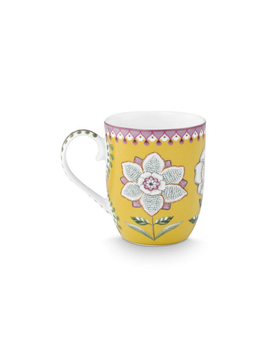 PiP Studio Lily Lotus Κούπα Κεραμική Κίτρινη 200ml