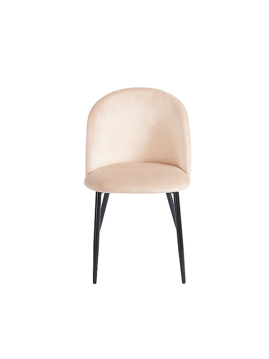 Scaun De Dining Din Catifea Bej 50x52x81cm