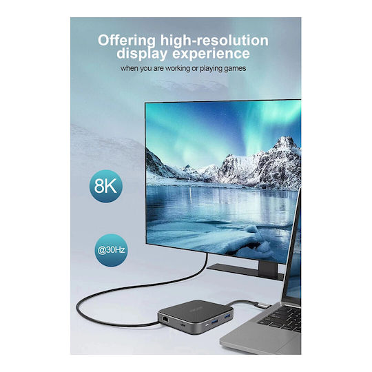 Acer USB-C Docking Station mit HDMI/DisplayPort 4K PD Ethernet Gray (HP.DSCAB.013)
