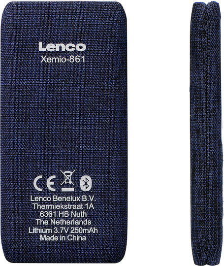 Lenco Xemio 861 MP3 плейър (8ГБ) с Дисплей TFT 1.8" Син