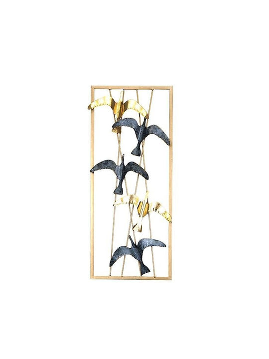 Wall Decor Gold Made of Metal 61x3.8x24.8cm