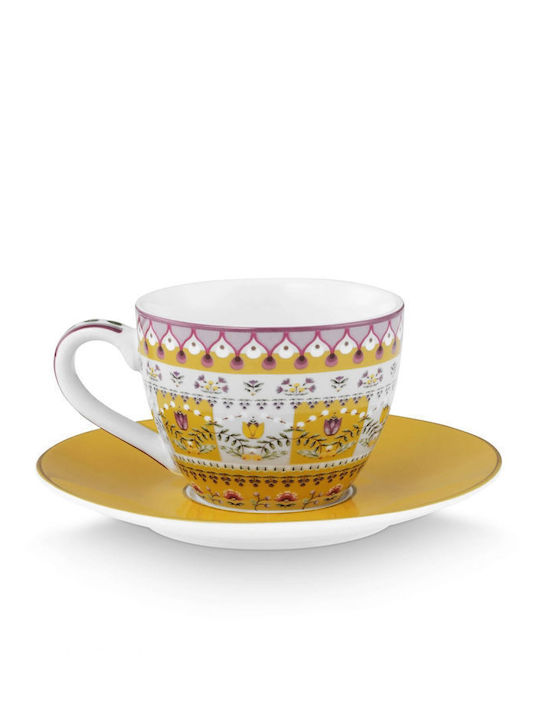 PiP Studio Lily Lotus Set Coffee Cups Porcelain Brown 2 Pieces
