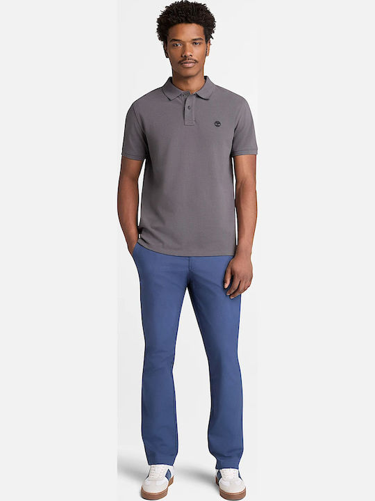 Millers River Pique Polo Short Sleeve Black Shirt