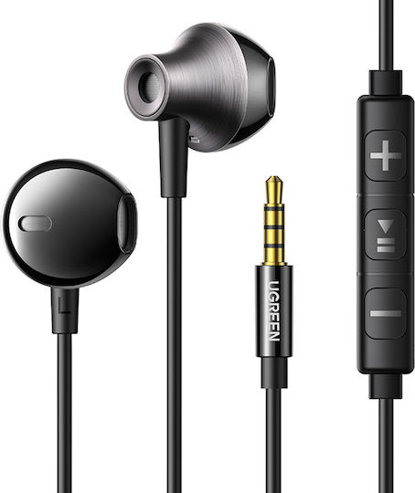 Ugreen Ep106 In-ear Handsfree Ακουστικά με Βύσμα 3.5mm Μαύρο