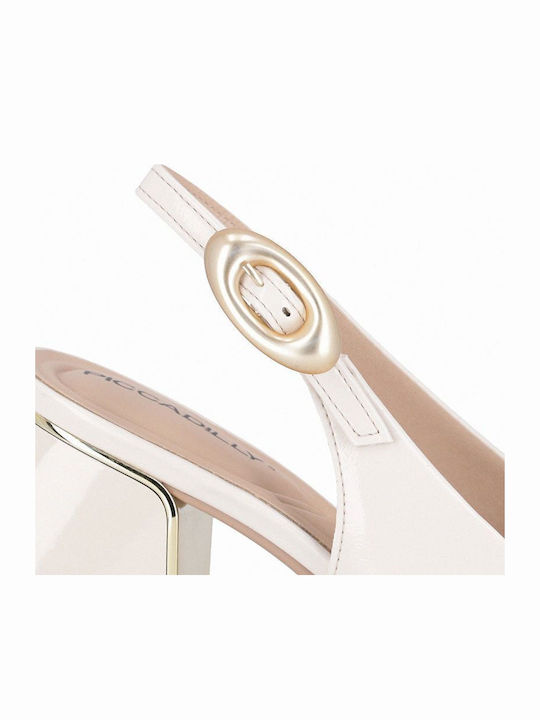 Anatomic Patent Leather White Sandals
