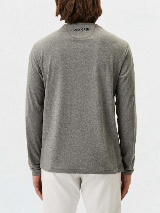 La Martina Men's Тениска с дълъг ръкав сива Xmr012js389_gr01002