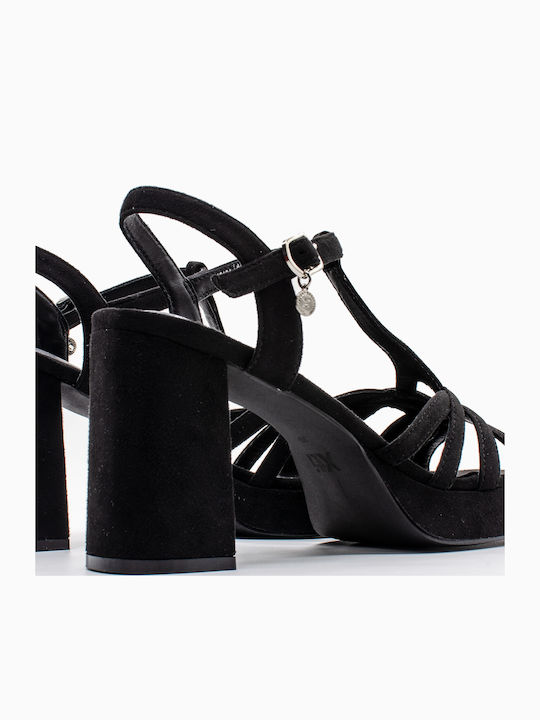 Suede Anatomic Black Sandals
