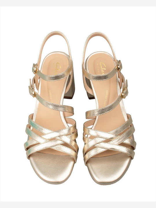 Ezoria Strap Sandals Gold
