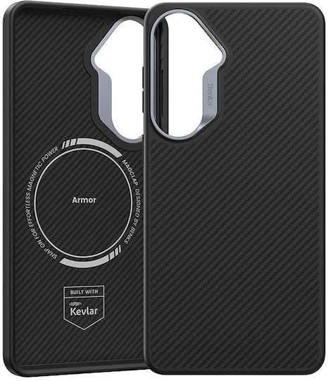 Benks Задна Корица Aramid Fiber / Силикон Черен (Galaxy S26+)