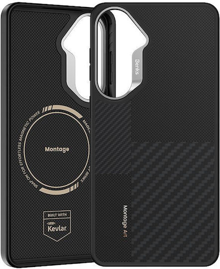 Benks 360 Full Cover Aramid Fiber Silicon Negru (Galaxy S26)
