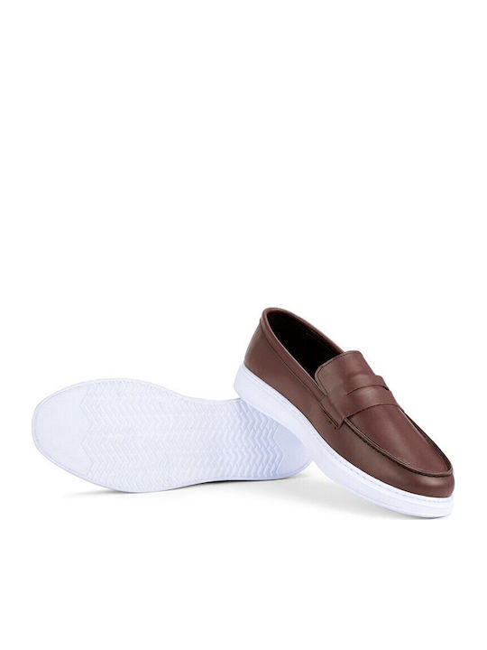 Mocasini Bărbătești Din Piele În Culoare Maro