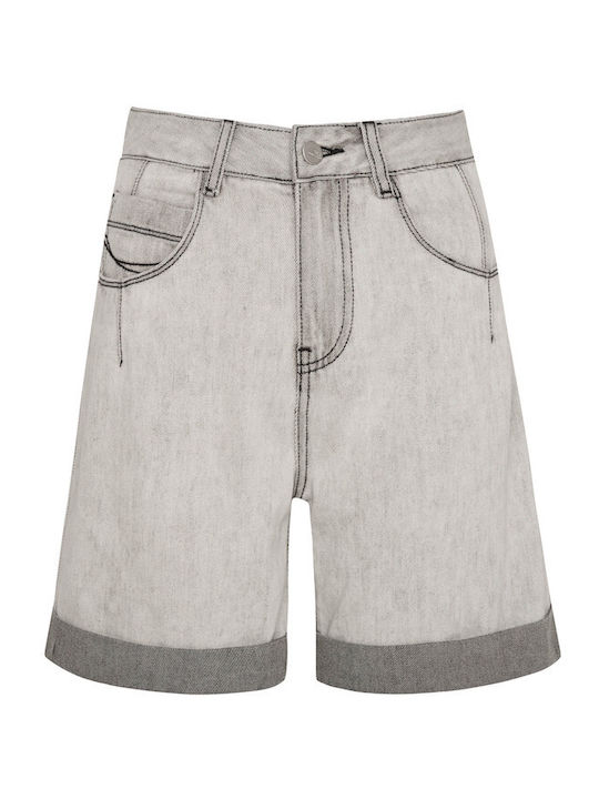 Damen Bermudas Jean Grau