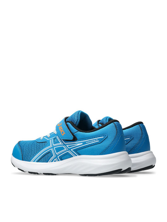 Gel-contend 9 Ps Kids Sports Shoes Running with Hoop & Loop Closure Turquoise
