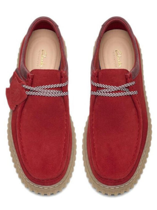 Casual Torhill Lo Suede Men's Loafers in Red Colour