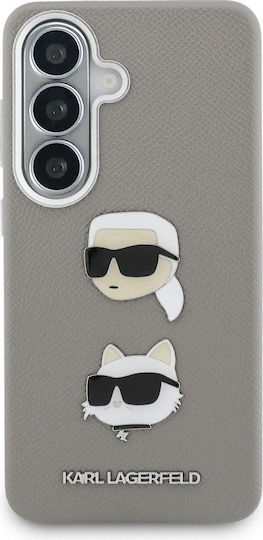 Karl Lagerfeld Saffiano Umschlag Rückseite Silikon Kunststoff Synthetisches Leder Silber Galaxy S26