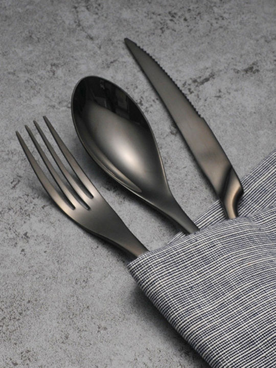 Raki Wicked Set Linguri Inox Negru 6 Bucăți