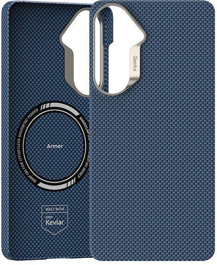 Benks Back Cover Fibră Aramidă / Plastic 0.7mm Albastru (Galaxy S26)
