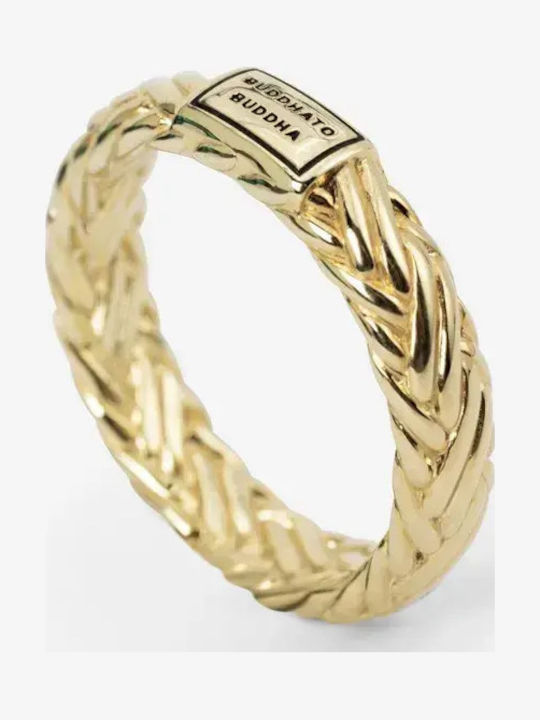 Buddha to Buddha Women's Silver Gold Plated Ring