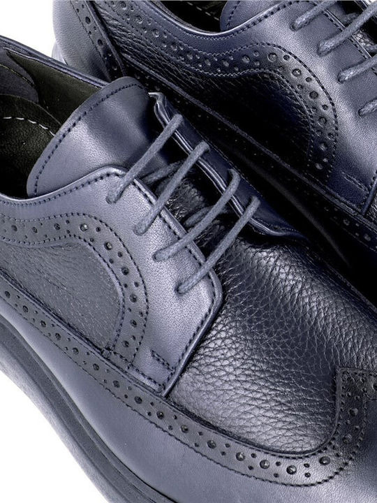 Leder Herren Freizeitschuhe Blau