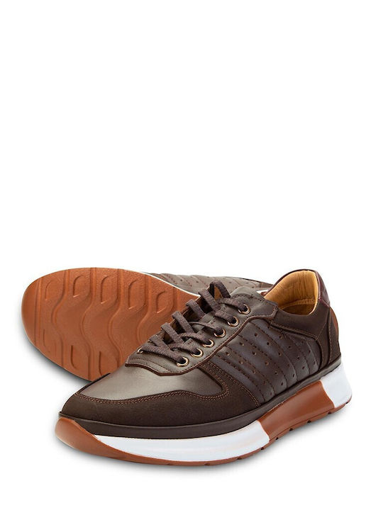 Pantofi Casual Bărbătești Din Piele Maro
