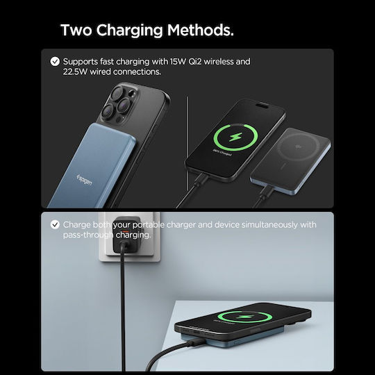 Spigen MagSafe Power Bank 5000mAh 22.5W with USB-C Port Blue
