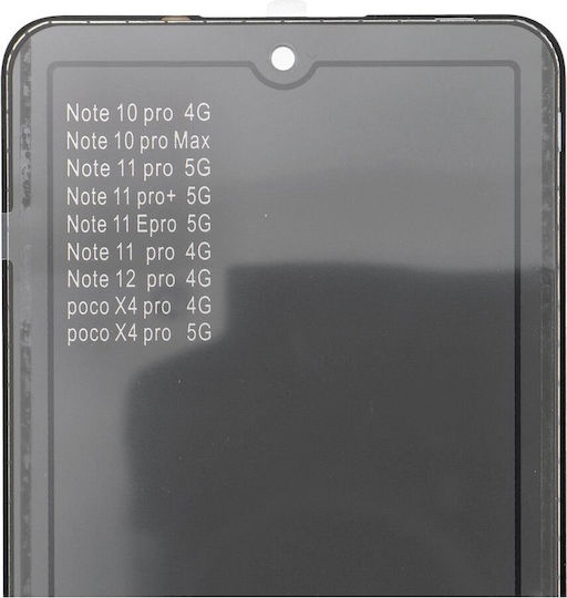 Incell Οθόνη με Μηχανισμό Αφής για Redmi Note 10 Pro 4g / 11 Pro / 12 Pro 4g (Μαύρο)