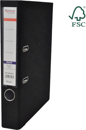 Optima Clasic & Premium A4 Bogen Ringordner Laminierte Pp Papier Metallkante 50 Mm Optima Classic Schwarz