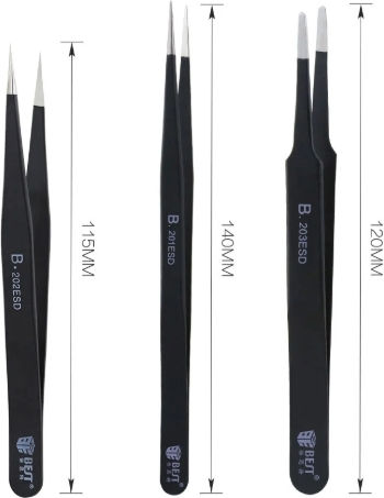 Best Antistatic Straight B-204esd Mobile Phone Service Tweezers