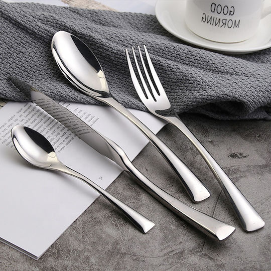 Raki Wicked Set Of Silver Stainless Steel Table Forks 6 Pieces