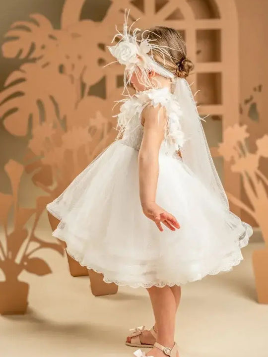 Baby Bloom White Baptism Dress with Lace