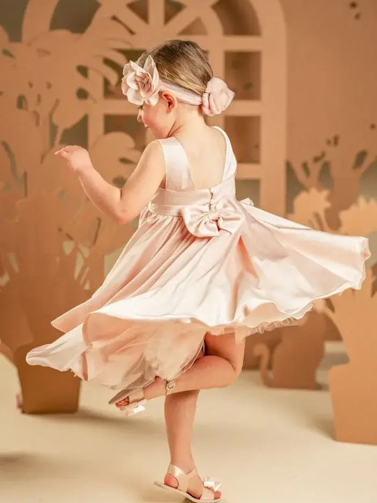 Baby Bloom Πορτοκαλί Φόρεμα Βάπτισης από Τούλι