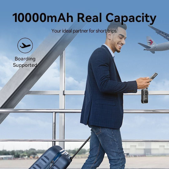 Vention Power Bank 10000mAh 15W με Θύρα USB-A και Θύρα USB-C Μαύρο