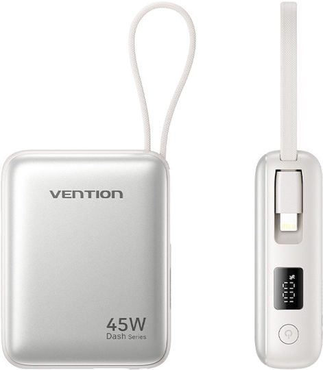 Vention Power Bank 10000mAh 45W Power Delivery Μπεζ