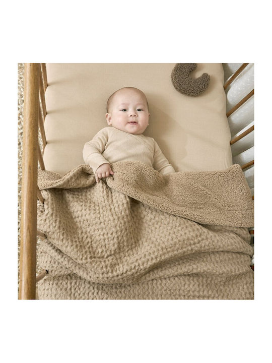 Meyco Κουβέρτα Waffle Teddy Πικέ Καφέ 100x150εκ.