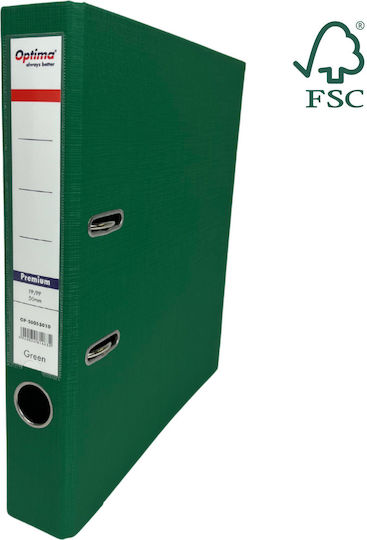 Optima Clasic & Premium Dosar Cu Arc A4 Laminat Pp Pp Margine Metalică 50 Mm Optima Premium Verde