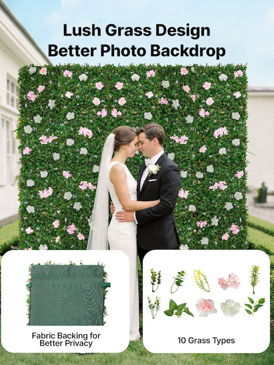 Vevor Luxury Artificial Flower Wall 2 Pieces 61 X 243.8 Cm Pet Friendly Rzzwqpjspjs3f1m0a001v0