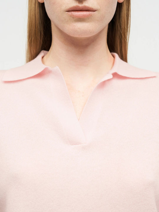 Damen Polo Bluse Rosa