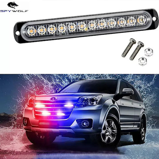 Spywolf First-Class Led Strobe Truck Volume Light Red-Blue 12Led 12/24V 6000Lm Tc-330