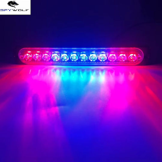 Spywolf First-Class Led Strobe Volume Light Red-Blue 12led 12/24v 6000lm 10 Pieces Tc-335