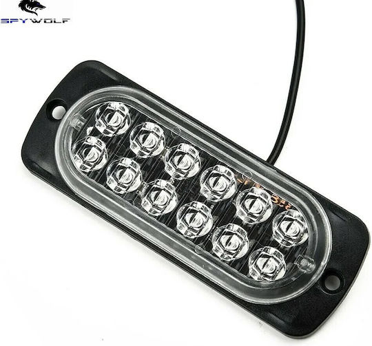 First-Class Led Strobe Truck Volume Light White 12led 12/24v 6000lm 8 Pieces Tc-357