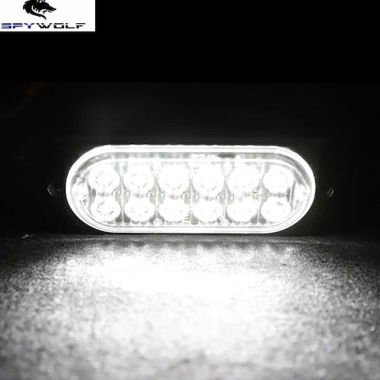 First-Class Led Strobe Truck Volume Light White 12led 12/24v 6000lm 8 Pieces Tc-357