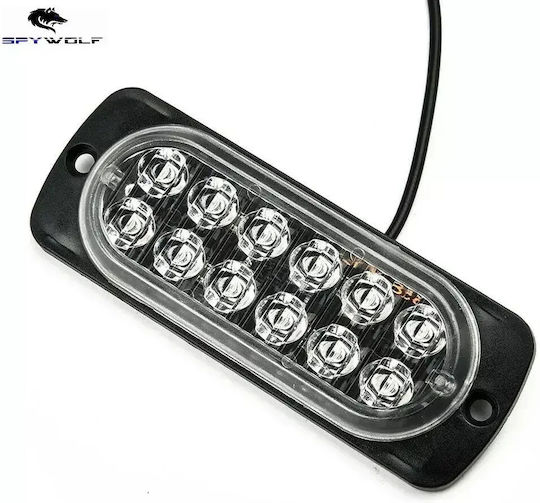 First-Class Led Strobe Φaro Όγκου Κόκκινο 12led 12/24v 6000lm 10 Stück Tc-352