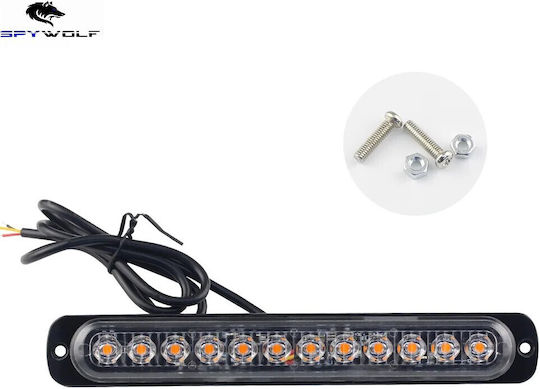 Spywolf First-Class Led Strobe Volume Light Red-Blue 12led 12/24v 6000lm 8 Pieces Tc-334